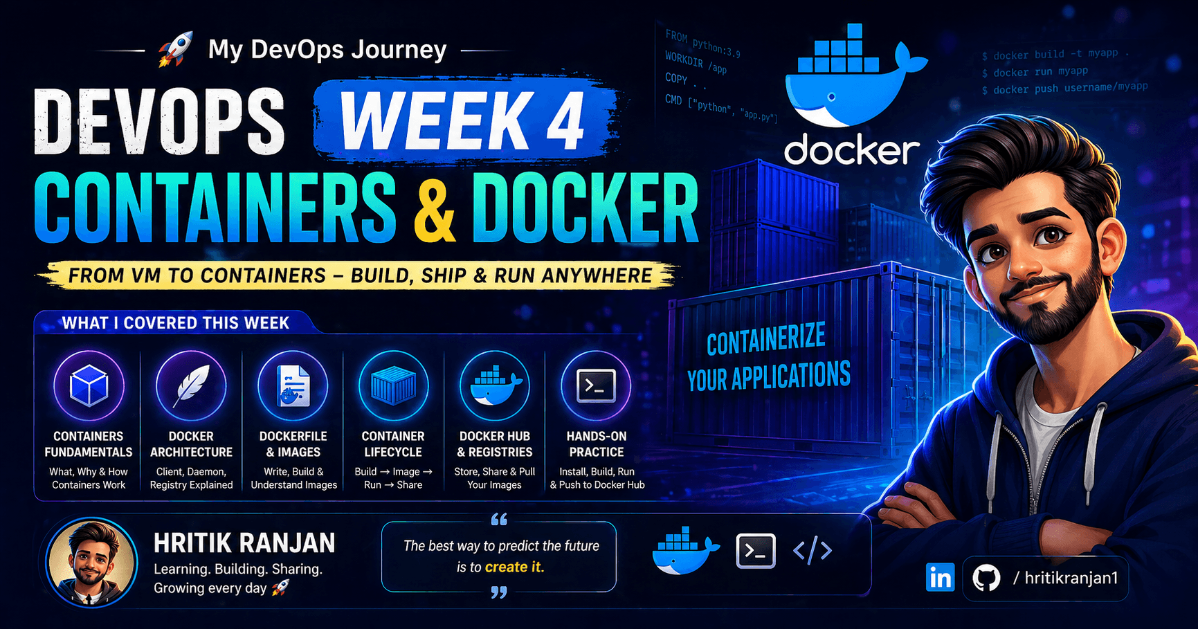 DevOps Week 4: Containers & Docker Fundamentals/Project Management